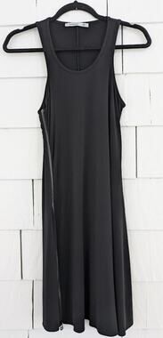 Polo Garage Women's Size 1 Sleeveless Racerback A-Line Dress Faux Side Zip Decor
